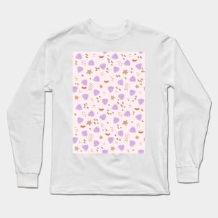 Seamless Beach Pattern - Crab Edition Long Sleeve T-Shirt